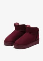 botas repelente al agua - nordic low basic burgundy - rojo