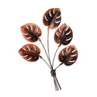 decoracion pared de metal monstera 2 multicolor 74x94 cm