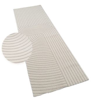 Alfombra moderna Aurora crema 80x150 cm