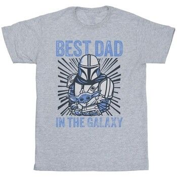 Disney Camiseta Mandalorian Best Dad Galaxy para hombre