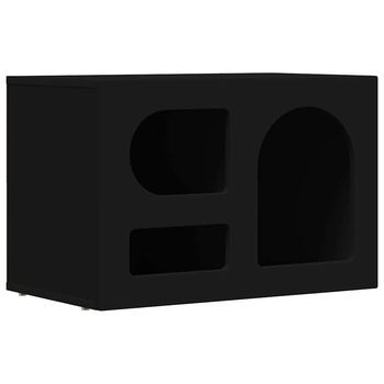 Mueble De Tv | Mueble De Salón | Gabinete De Tv Negro 60 X 35 X 40 Cm Madera De Ingeniería