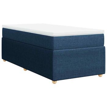 Cama Tapizada 190x90x46 Cm Tejido - Azul