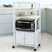 carrito de cocina con ruedas blanco