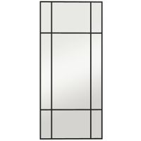 homcom espejo de pared estilo ventana con montaje vertical y horizontal 110x50cm negro   aosom espana