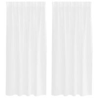 cortina de voile 2 uds 175 x 140 cm poliester vidaxl