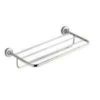 estante de toallas de pared de laton cromado