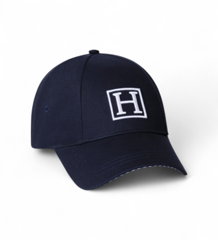 Hackett London para hombre. HM0400070 Gorra con logo H marino (OSFA), Casual, Algodón