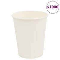 tazas de cafe de papel 1000 uds 8oz 200ml blanco vidaxl