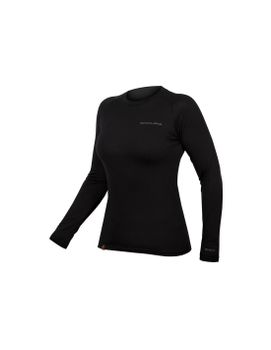 Camiseta de Ciclismo Endura Wms Baabaa Blnd L/S Bs Layr Bk Mujer Negro