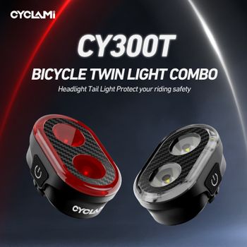 CYCLAMI CY300T bicicleta inteligente detección de freno luz trasera delantera impermeable MTB luces de bicicleta de carretera accesorios de ciclismo