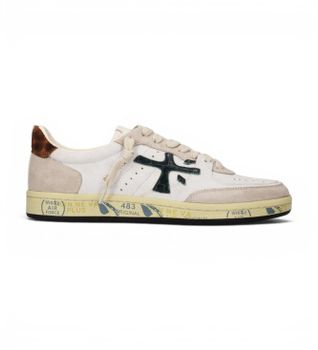 Premiata para mujer. BSKTCLAD Zapatillas de Piel Bsktclad blanco (41), Plano, Cordones, Casual