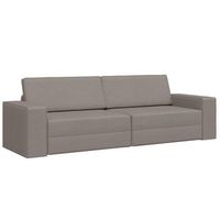 sofa cama taupe 245 x 78 x 77 cm tela vidaxl