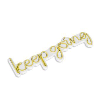 Iluminación Led Decorativa De Plástico Keep Going Amarillo 53.5x18.5x2 Cm