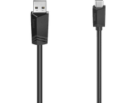 cable usb a usb-c - hama 00200633 de conector usb-a usb-c 3 m color negro