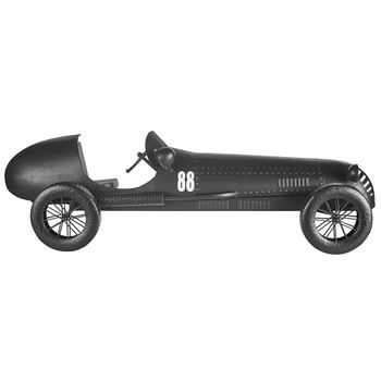 Decoración de pared con forma de coche, de hierro forjado negro, 119 x 35 cm.
