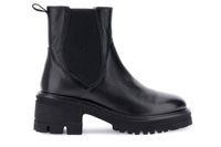 botines de piel con elastico y tina black 40