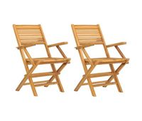 vidaxl sillas de jardin plegables 2 uds madera maciza teca 55x62x90 cm