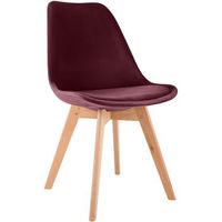 silla de comedor linares elegante y comoda para tu hogar terciopelo burdeos 50x49x83 cm clp