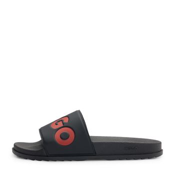 HUGO Chanclas con logo en la tira negras 50498352-001