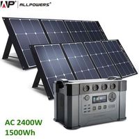 estacion de energia portatil allpowers monster s2000pro 2400w  2 paneles solares 200w monocristalino