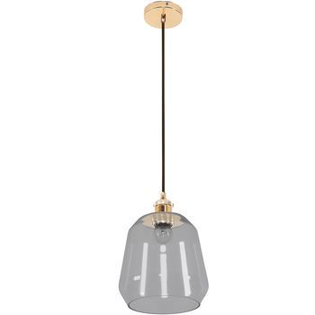 Lámpara De Techo - Lámpara Colgante - Cristal Y Metal - Amaia Gris