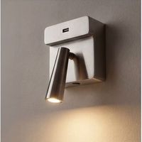 leds c4 luz de lectura gamma usb led 35 blanco calido - 2700k on-off niquel satinado 123lm