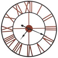 reloj de pared de metal rojo 58 cm vidaxl