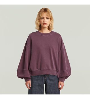 G-Star para mujer. D26361-D993-H731 Sudadera Overdyed lila (S), Casual, Algodón, Manga larga