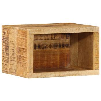 Armario De Noche Marrón 40 X 30 X 25 Cm Madera De Mango Maciza Vidaxl
