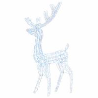adorno reno de navidad acrilico blanco frio 140 leds 128 cm vidaxl
