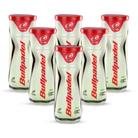 pelotas bullpadel premium pro - varios formatos ahorro 6 botes 12 botes cajon de 24 botes de 3 pelotas de padel presurizadas - maxima durabilidad - pelotas de padel - bolas para padel