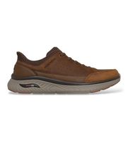 skechers para hombre 205656 zapatillas slip-ins arch fit crosser - felix marron 44 piel beige plano cordones casual