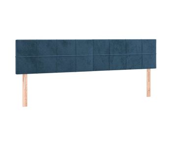 Vidaxl cabeceros 2 unidades de terciopelo azul oscuro 100x5x78/88 cm