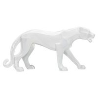 pantera en resina blanca cm 70x18x325