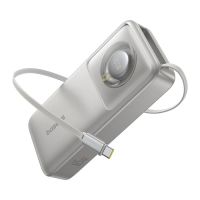 power bank baseus free2pull 20000mah 65w usb-c polimero de litio gris