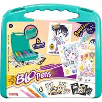 kit de arte manga lansay ma mallette con 6 blopens y plantillas reutilizables