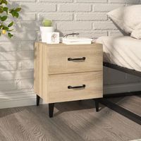 mesita de noche  mesa auxiliar  mesilla color roble sonoma 40x35x475 cm cfw72834