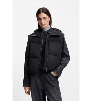 BOSS para mujer. 50548028 Chaqueta Polala negra (36), Negro, Casual, Poliéster
