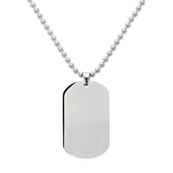Etiqueta de perro colgante incl. cadena de bolas de acero inoxidable