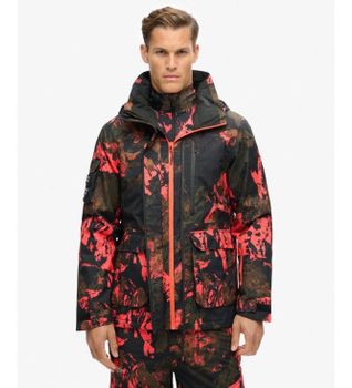 Superdry para hombre. MS110178A Chaqueta Ultimate Rescue naranja (XL), Casual, Deportivo, Camuflaje, Nieve, Poliéster Reciclado, Sostenible