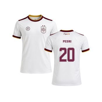 Camiseta Blanca 2 Estrellas Pedri España Equip. Mundial 26 Réplica Oficial-adulto