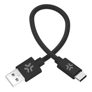 Cable de carga USB C Celly Algodón Trenzado 1,5 m Blanco