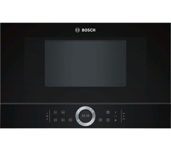 BOSCH BFL634GB1B Built-In Solo Microwave - Black, Black