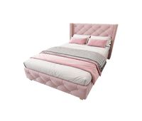 cama individual de terciopelo 90x200cmrosa
