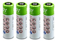 pilas aa recargables - isy iab-2002 4 pilas aa 2300 mah