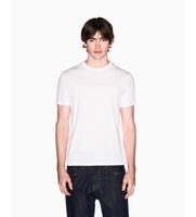 ax armani exchange para hombre xm002467af10356u0009 camiseta slim-fit off blanco l casual algodon manga corta