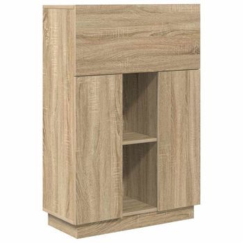 Escritorio - Mesa De Ordenador Con Estante Roble Sonoma 71.5 X 31.5 X 106.5 Cm