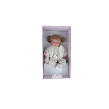Muñeca Elegance 40 Cm Aria Beige C/mecamismo Risa Try Me C/pelo