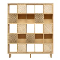 estanteria de madera maciza natural 10 puertas 160 cm barnizado