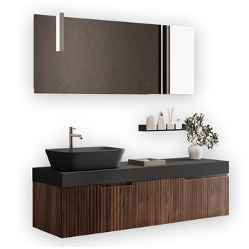 Composición Baño 7 Piezas Venere Roble Rio En Mdf